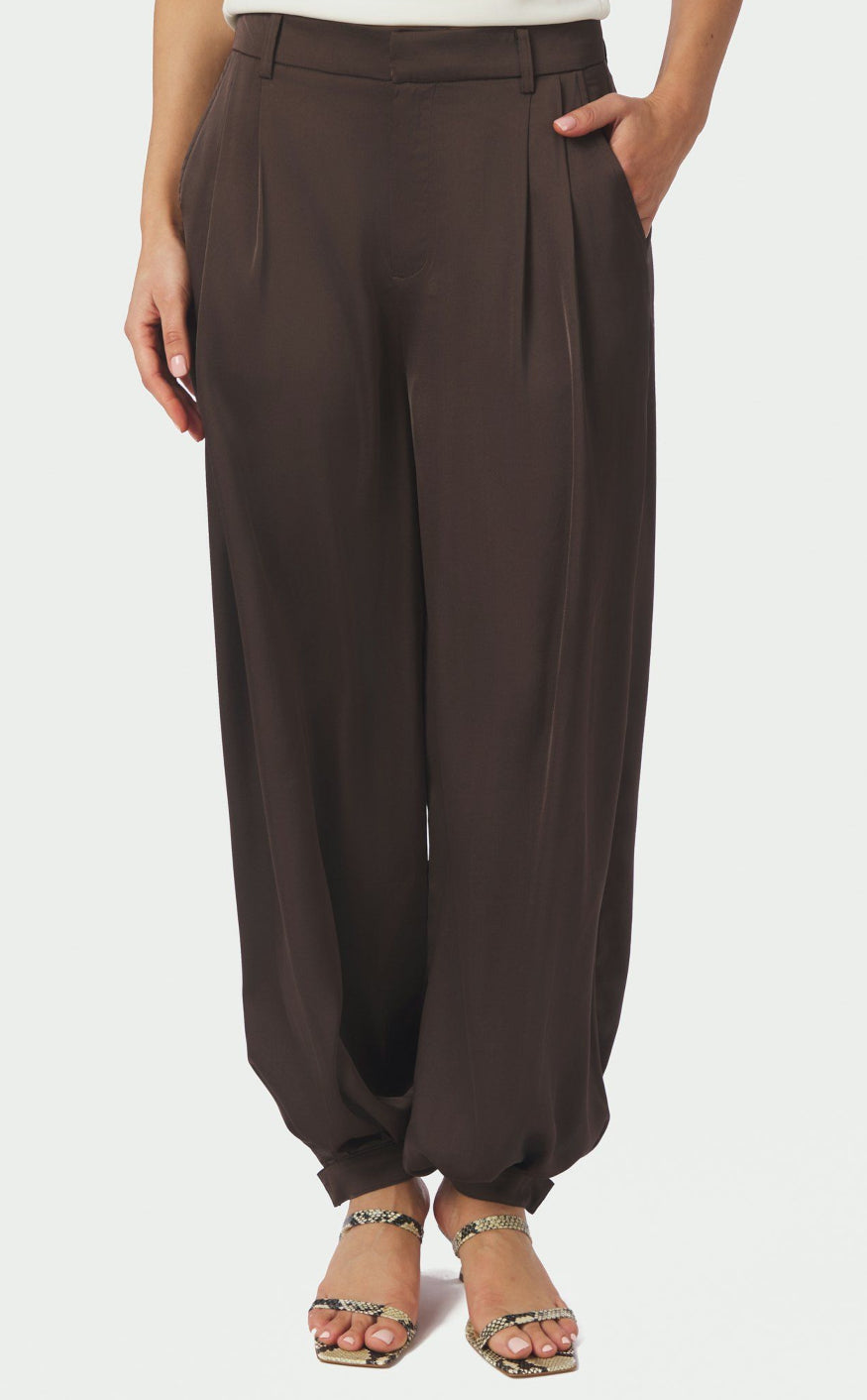 Neo Noir Bukser - Fayla Balloon - Dark Brown