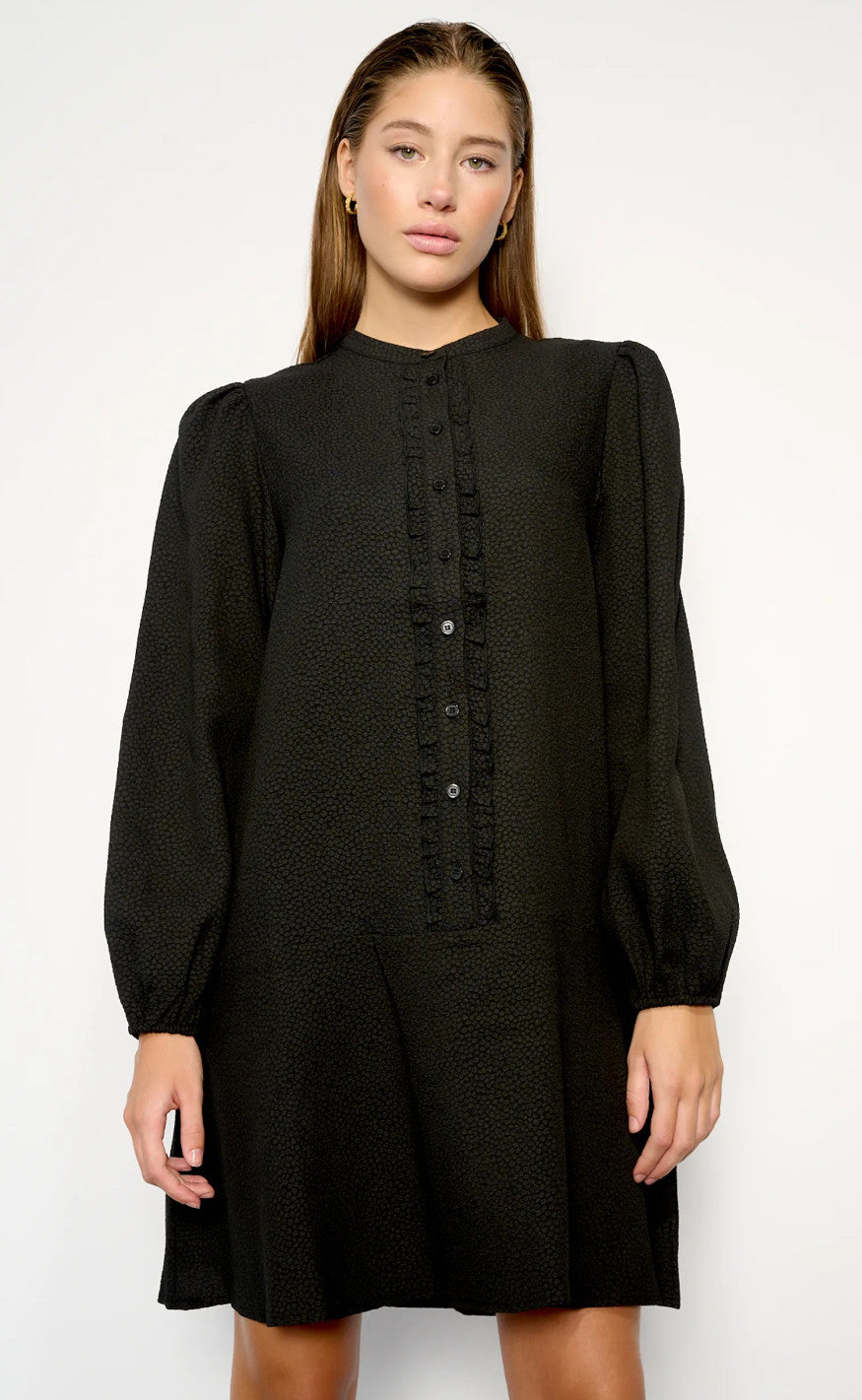 Noella Kjole - Pastis Ruffle - Black