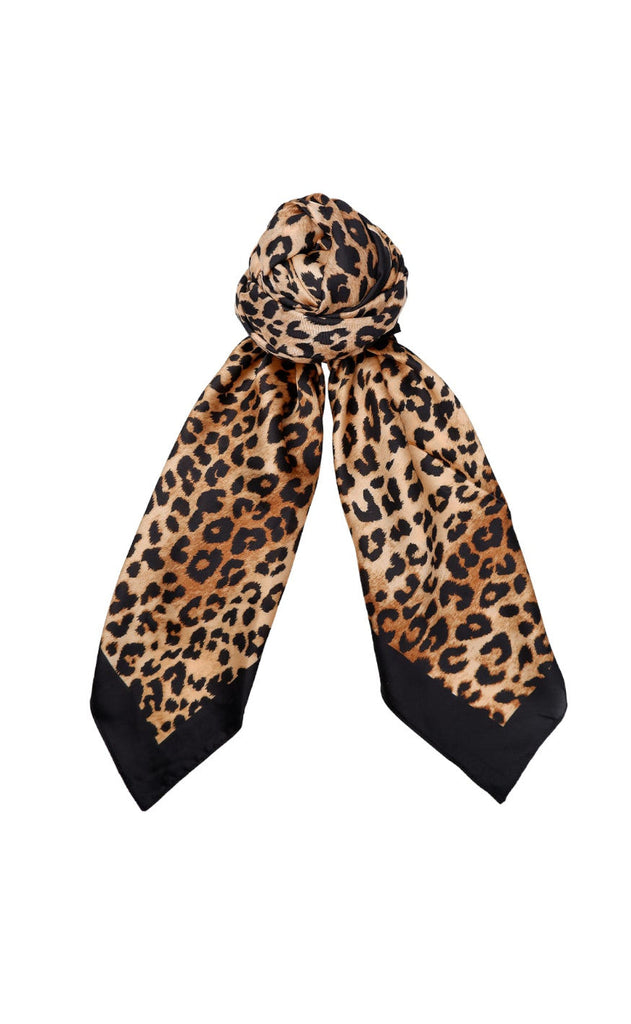 Black Colour Skjerf - Dalby - Leopard