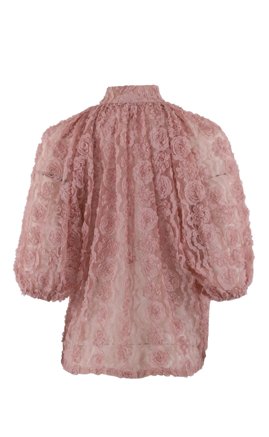 Continue Bluse - Sia Lace - Rose