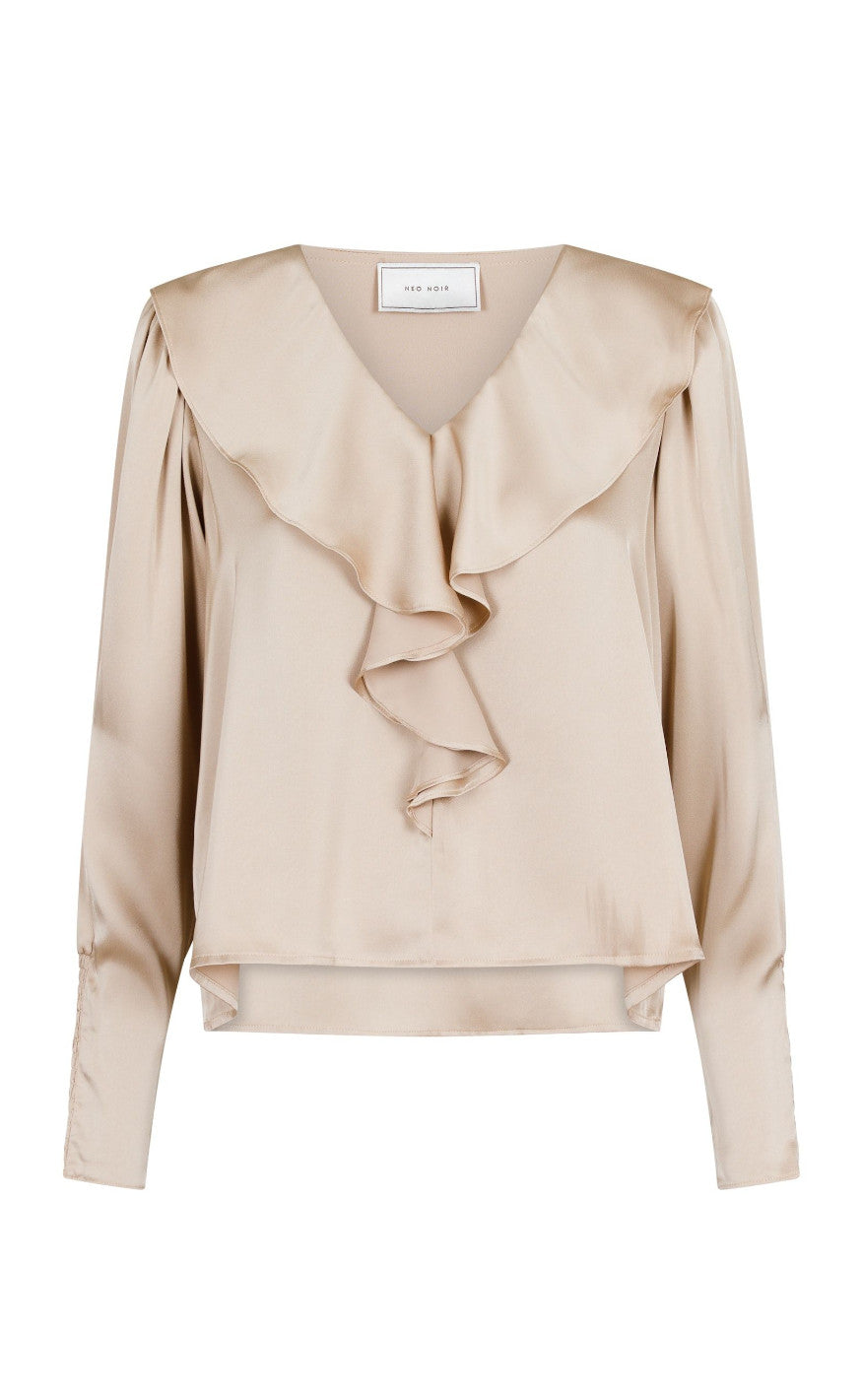 Neo Noir Blouse - Sandie Sateen - Dark Sand