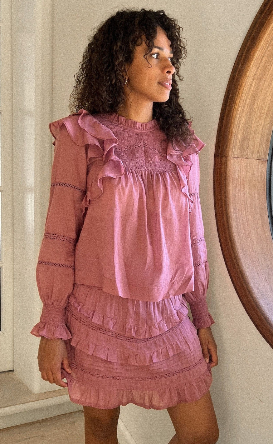 Neo Noir Bluse - Sarna - Evening Rose