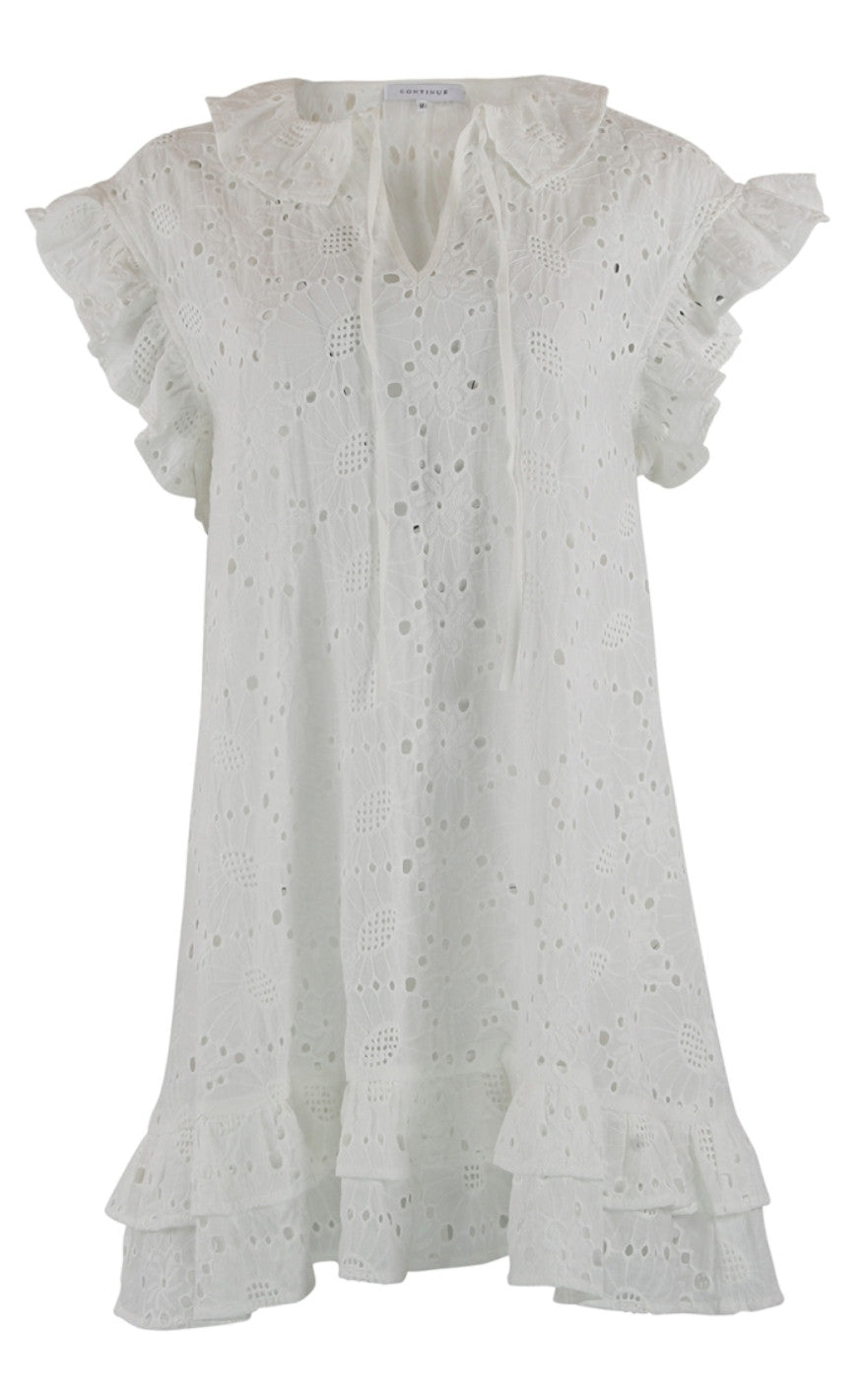 Continue Kjole - Lee Stripe - White