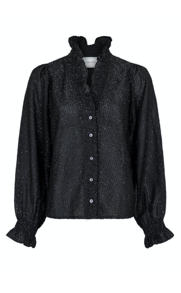 Neo Noir Bluse - Brielle Glitter - Black