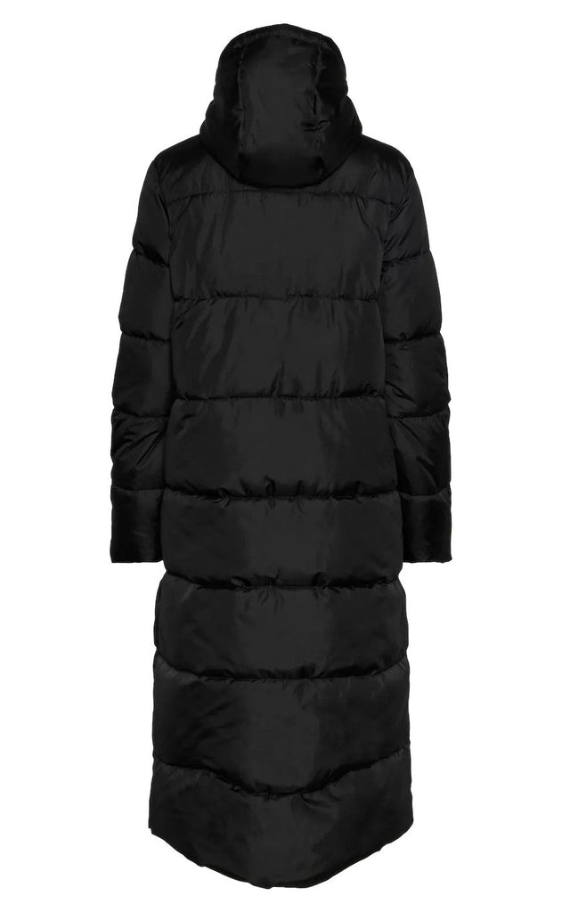 Pieces Jakke - Maddie Long Puffer - Black