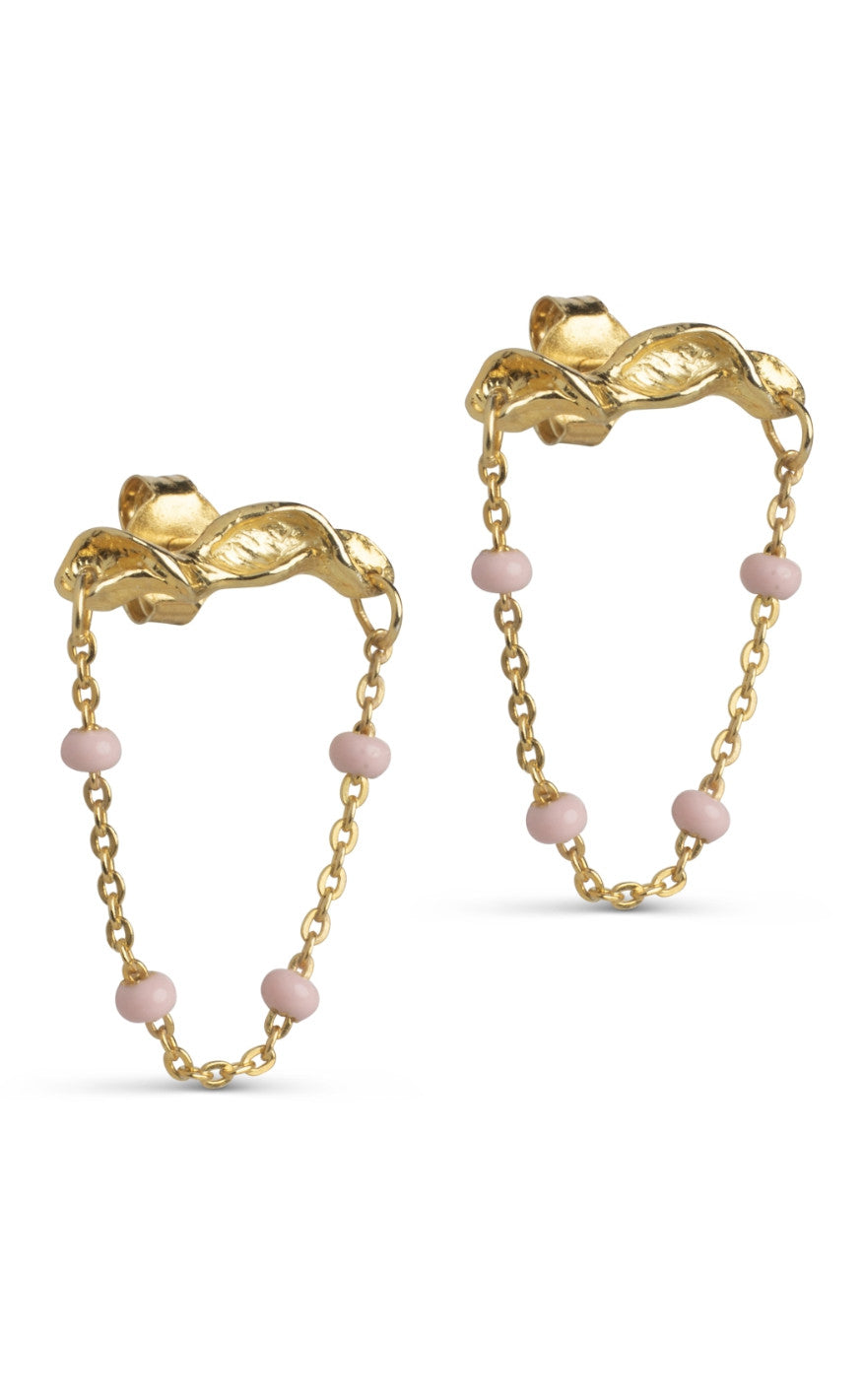 ENAMEL Copenhagen Øreringer - Studs Lola Refined - Light Pink