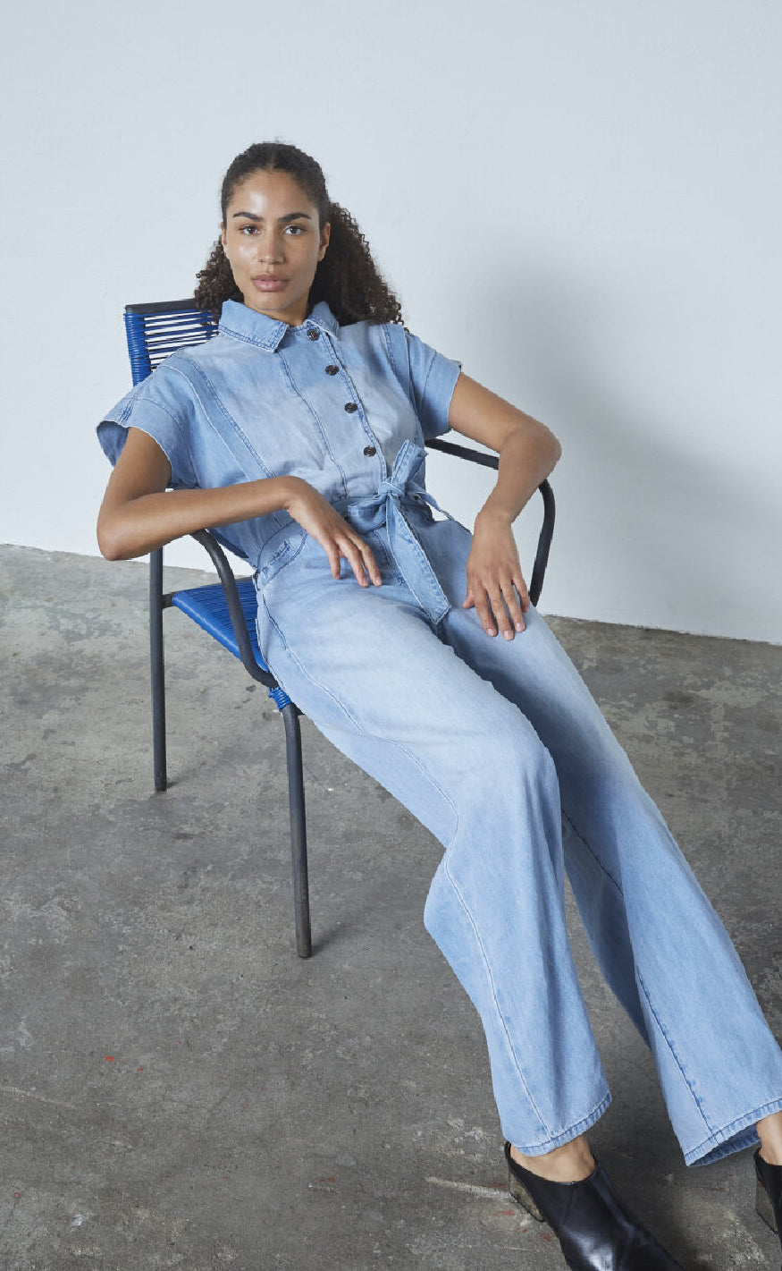 Sisters Point Jumpsuit - Feba-JU -L. Blue Wash