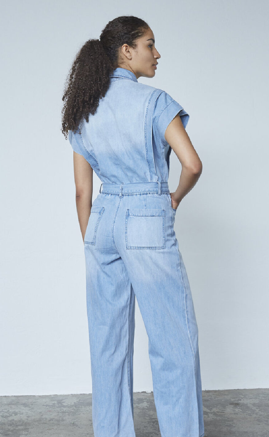 Sisters Point Jumpsuit - Feba-JU -L. Blue Wash