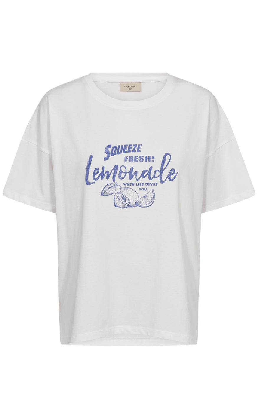 Freequent T-shirt - Fenjal - Brilliant White w. Deep Ultrama