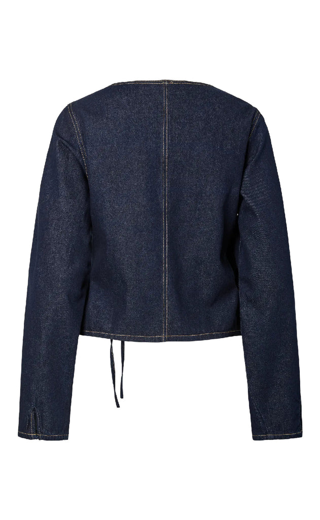 Pieces Skjorte - Fenna - Dark Blue Denim