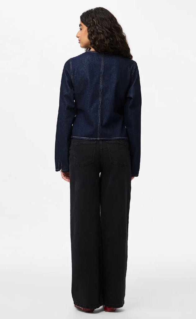 Pieces Skjorte - Fenna - Dark Blue Denim