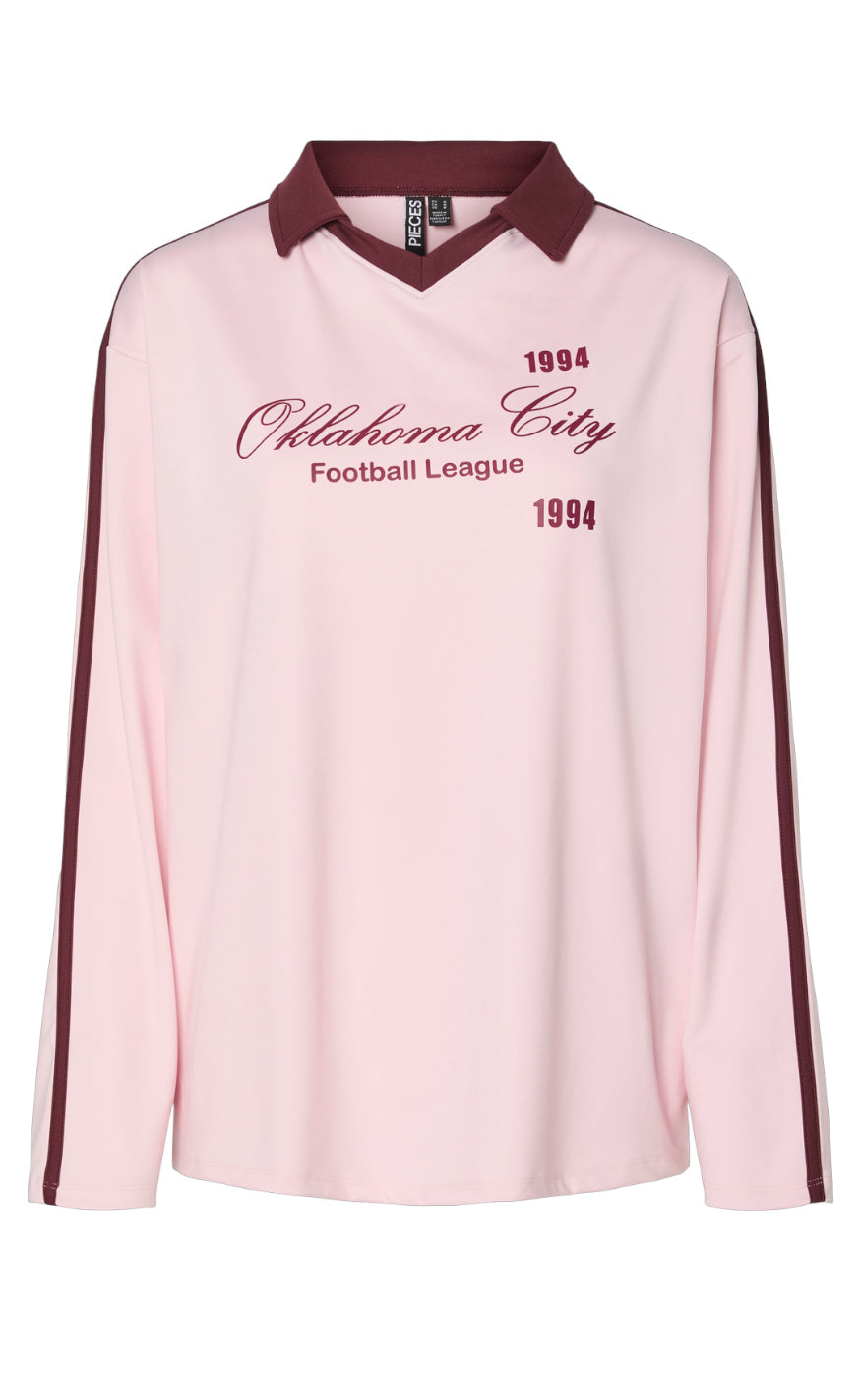 Pieces Bluse - Feng - Pink A Boo/Oklahoma City