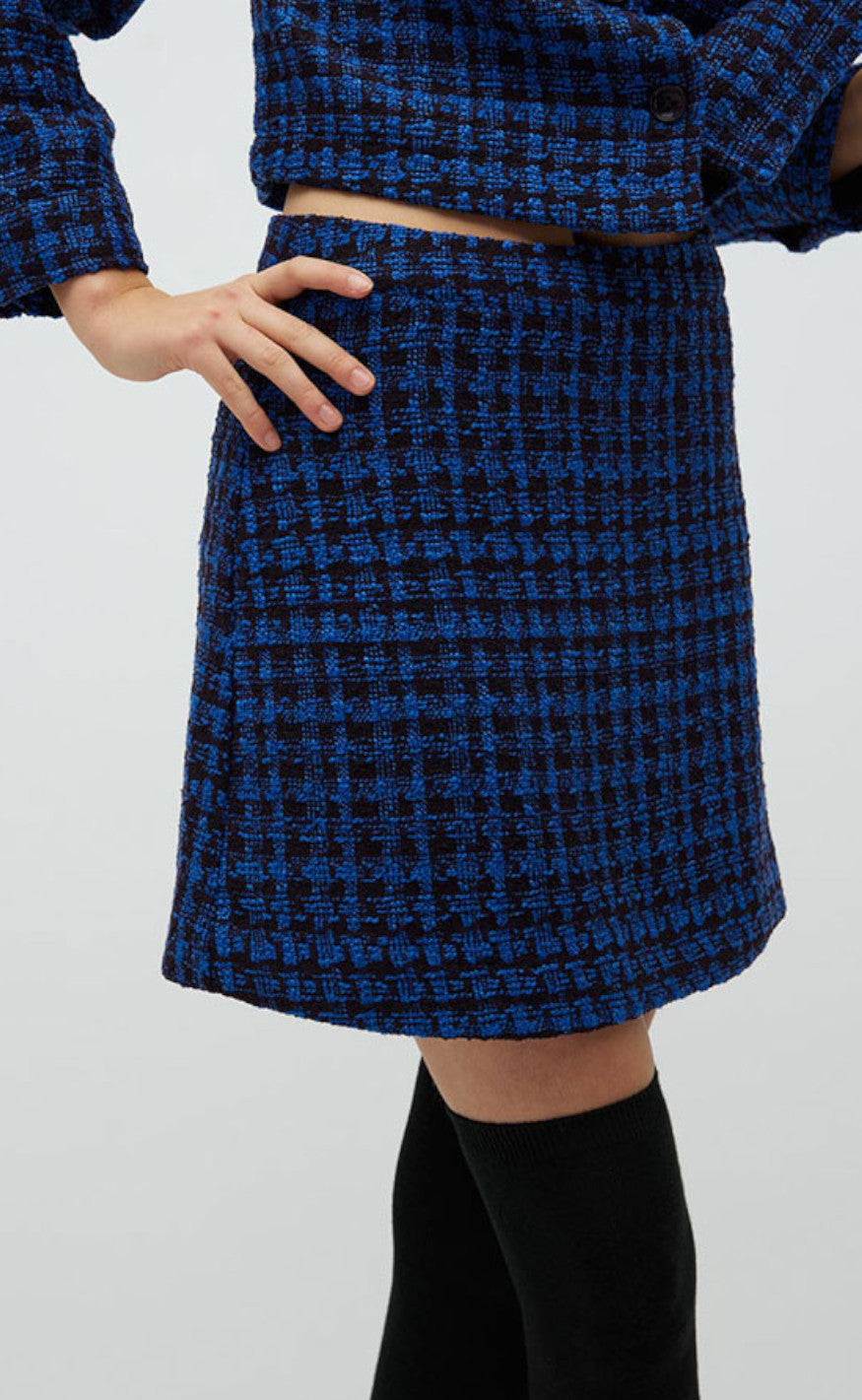 MbyM Skjørt - Pelian-M - Blue Houndstooth