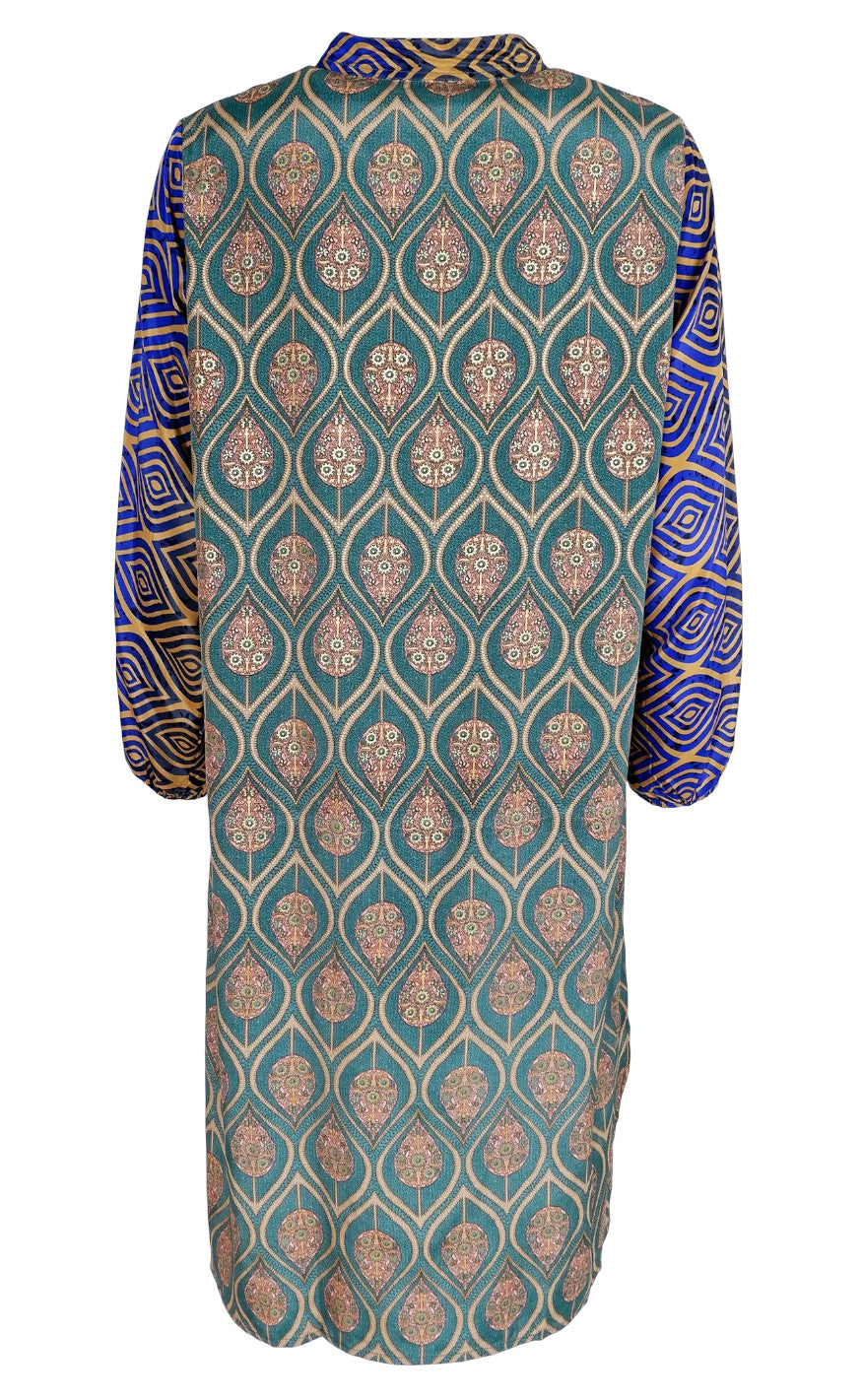 Black Colour Bukser - Luna Tunic - Blue Jewel Mix
