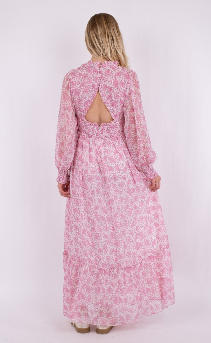 Neo Noir Kjole - Nisja Livly Flower - Light Pink