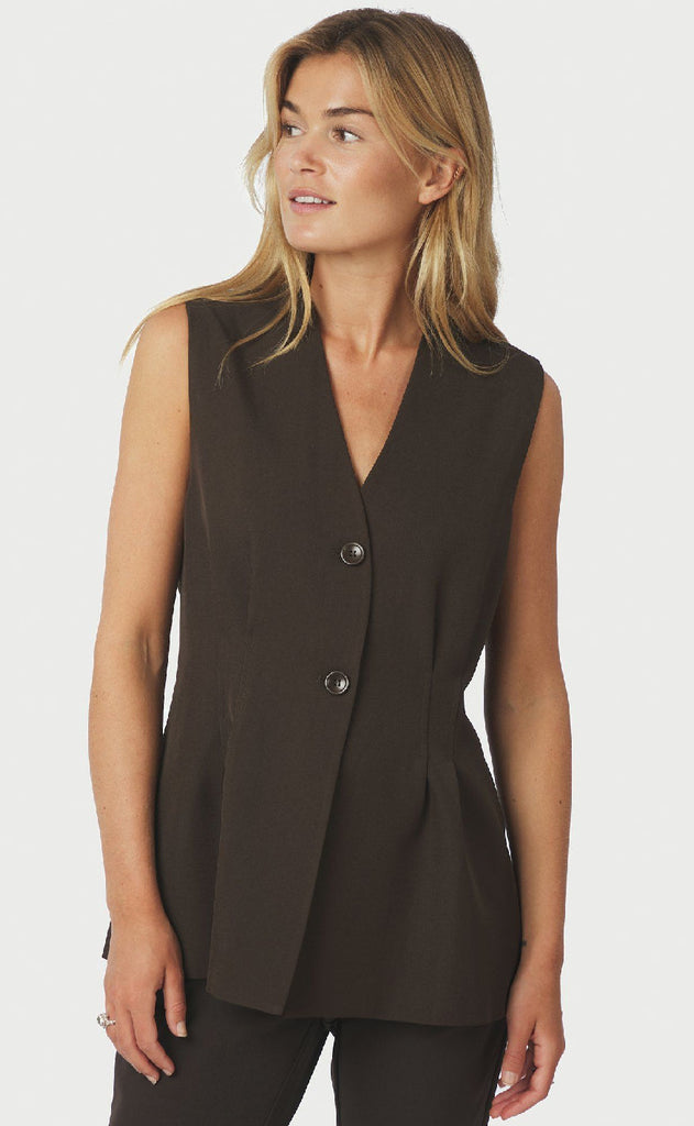 Neo Noir Vest - Finna Structure - Dark Brown