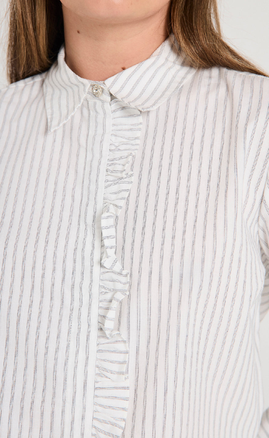 Freequent Skjorte - Fiona - Star Off-White w. Salute