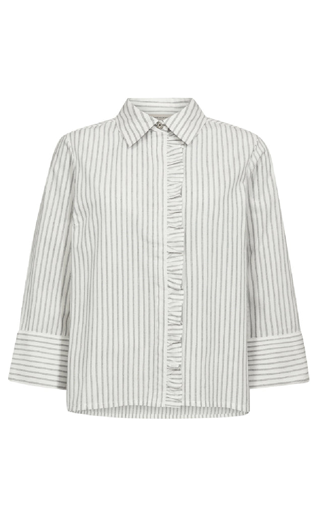 Freequent Skjorte - Fiona - Star Off-White w. Salute