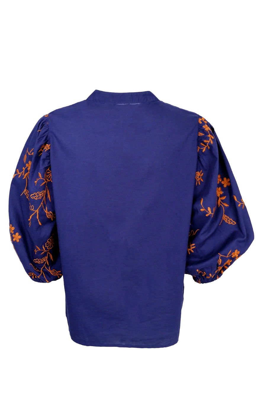 Black Colour Bluse  - Fiona  - Navy Blue