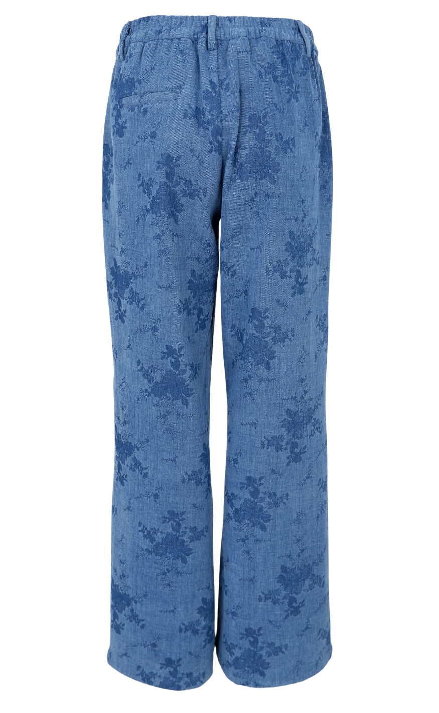 Black Colour Bukser - Fiola - Denim Blue