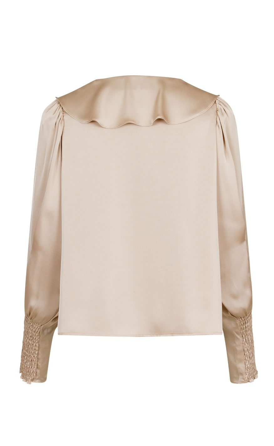 Neo Noir Blouse - Sandie Sateen - Dark Sand