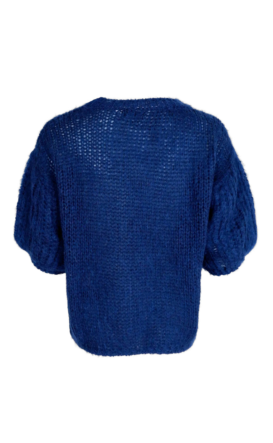 Black Colour Jumper - Casey Puff - Dark Blue