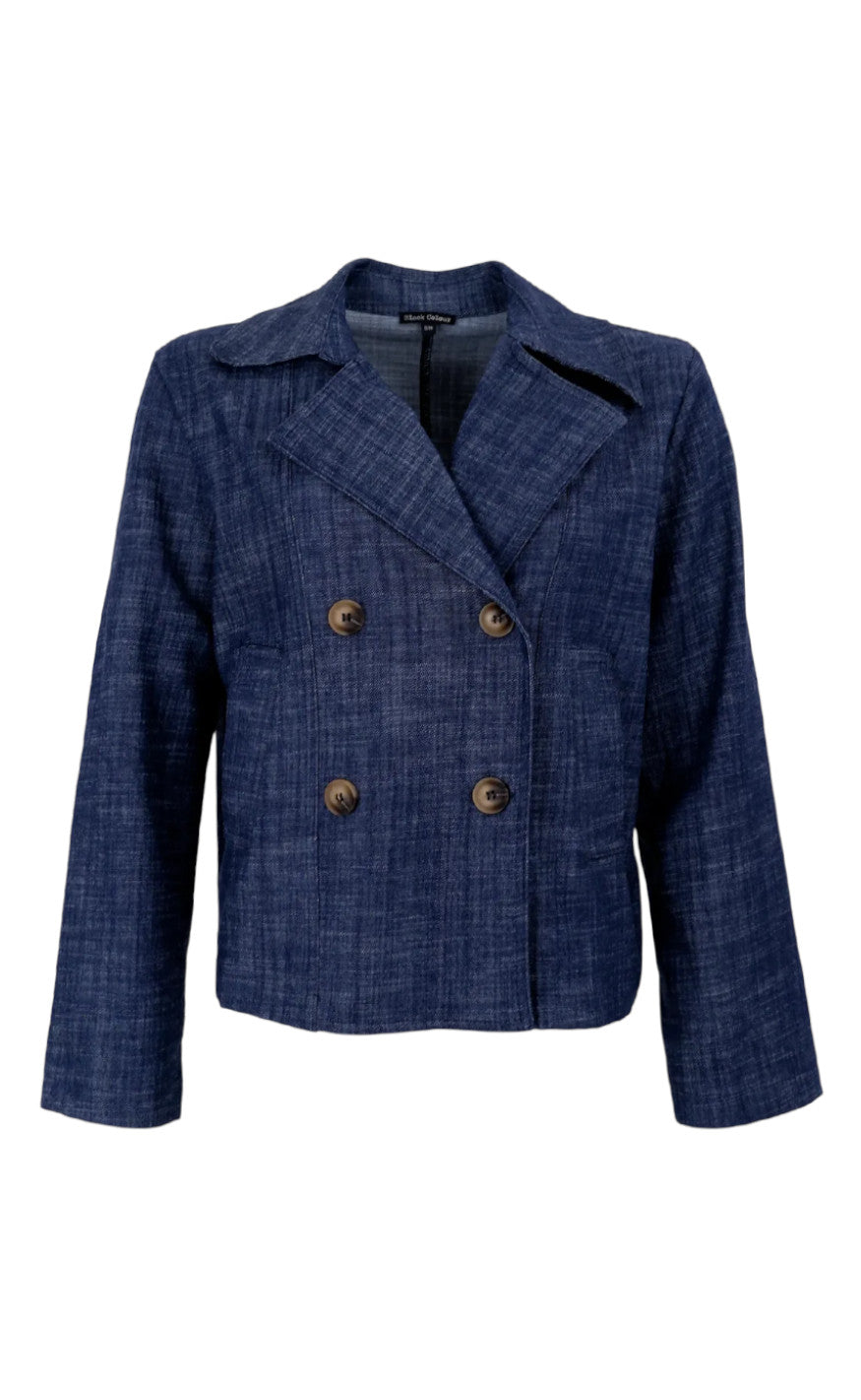 Black Colour Jakke - Box - Navy Denim