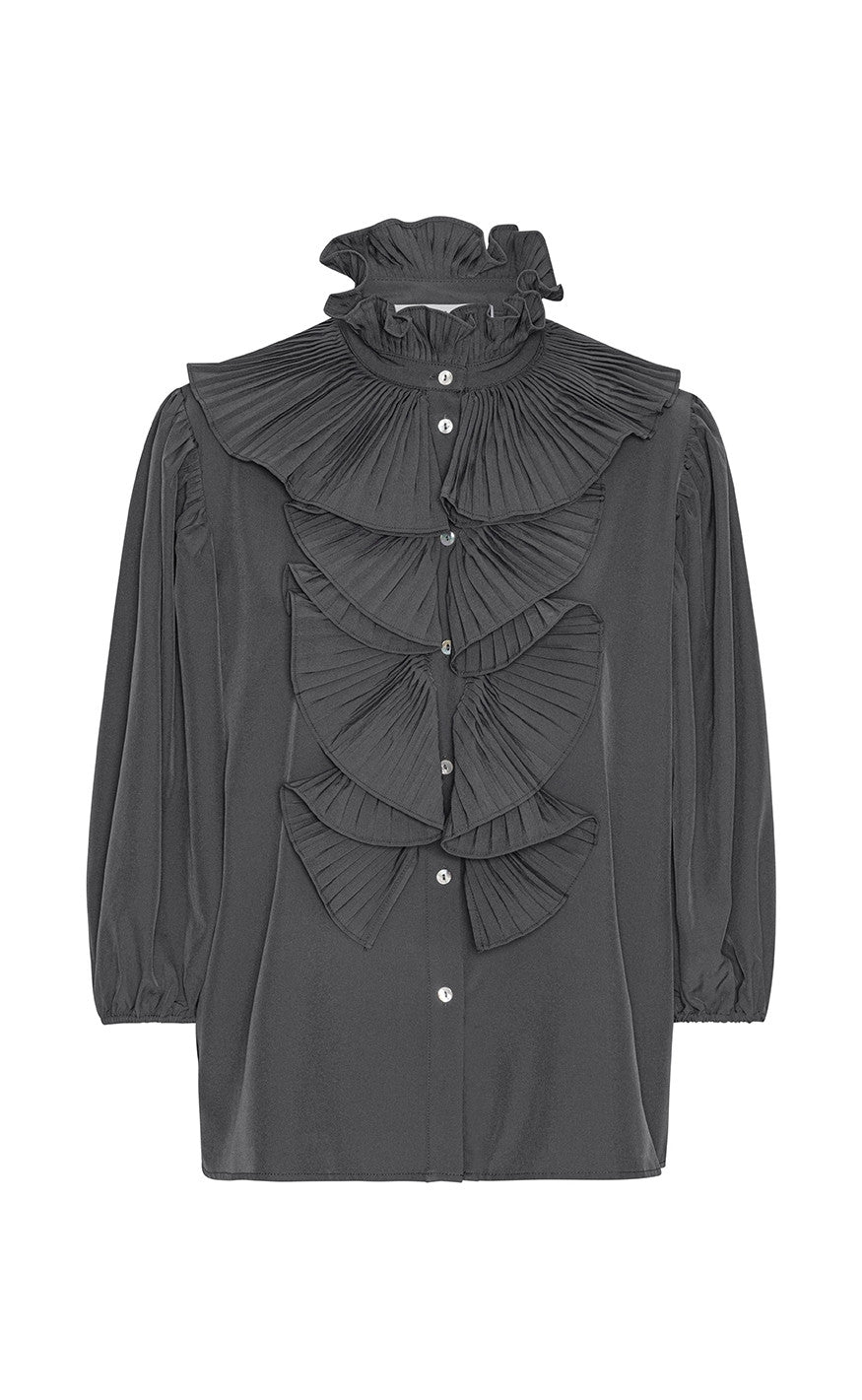 Continue Bluse - Pernille 3/4 Sleeve - Dark Grey