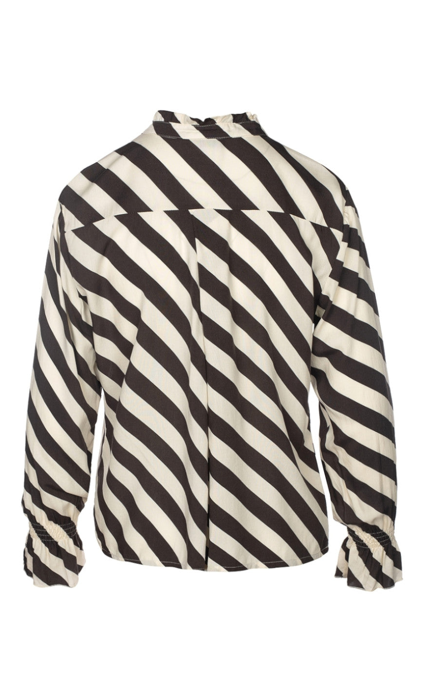 Luxzuz Bluse - Miannu - Ganache