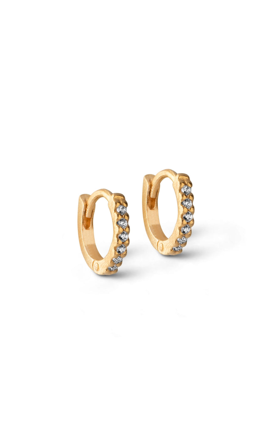 ENAMEL Copenhagen Øreringer - Petite Flora 6 mm - Gold