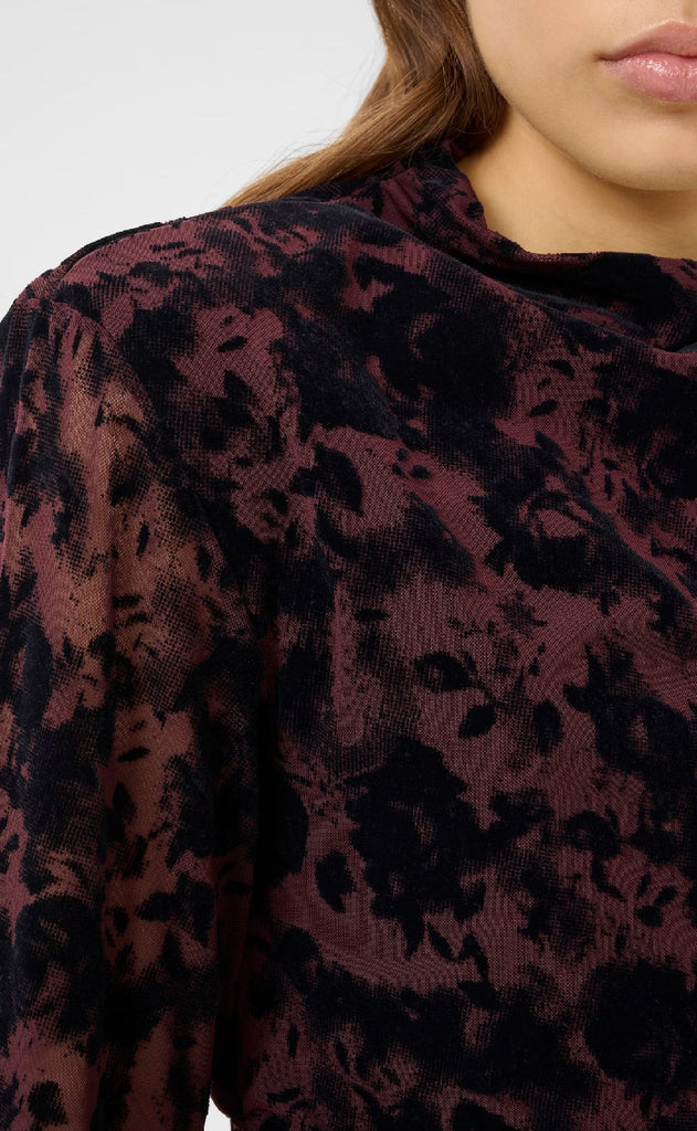 Gestuz Bluse - Flora - Aronia / Black