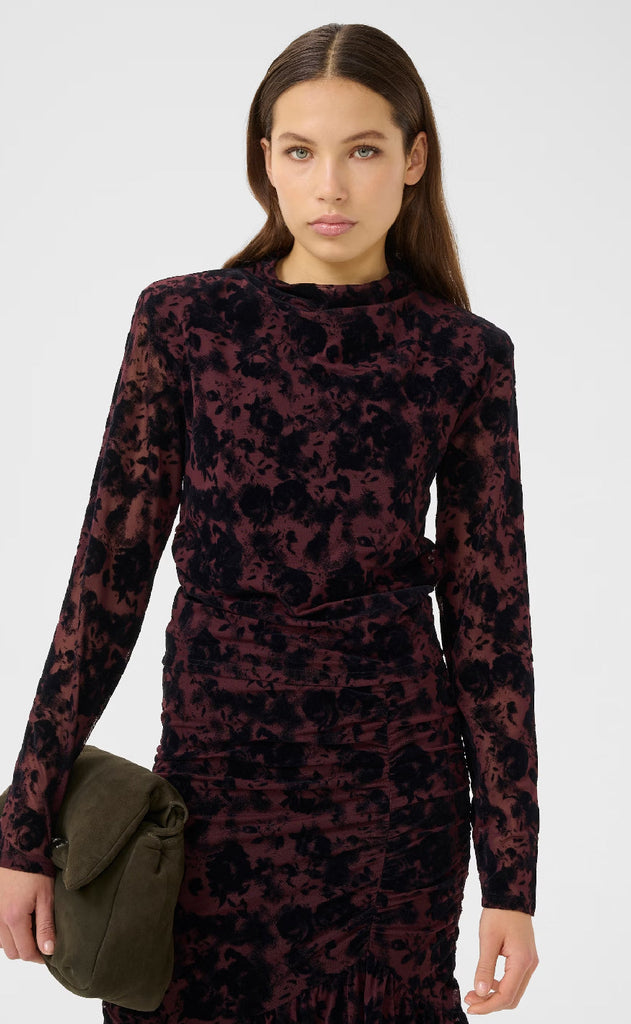 Gestuz Bluse - Flora - Aronia / Black