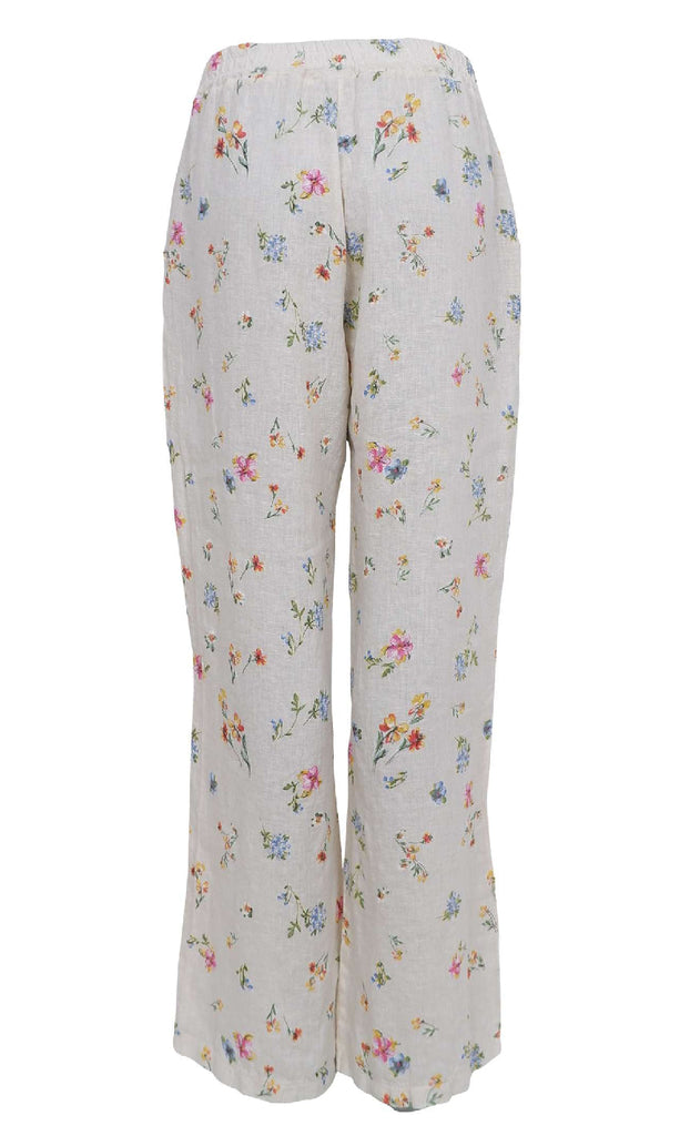 Black Colour Bukser - Melina - Flower