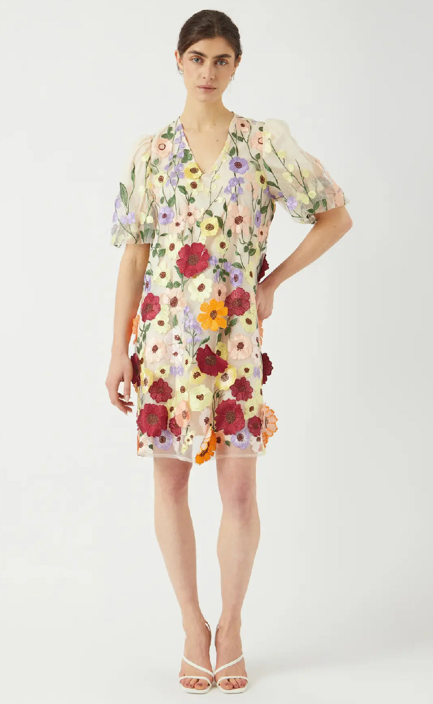 YAS Kjole - Flowering - Whisper White