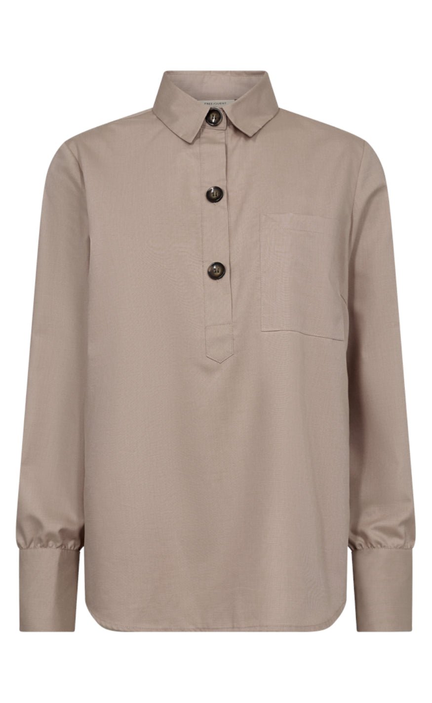 Freequent Skjorte - Flynn - Simply Taupe