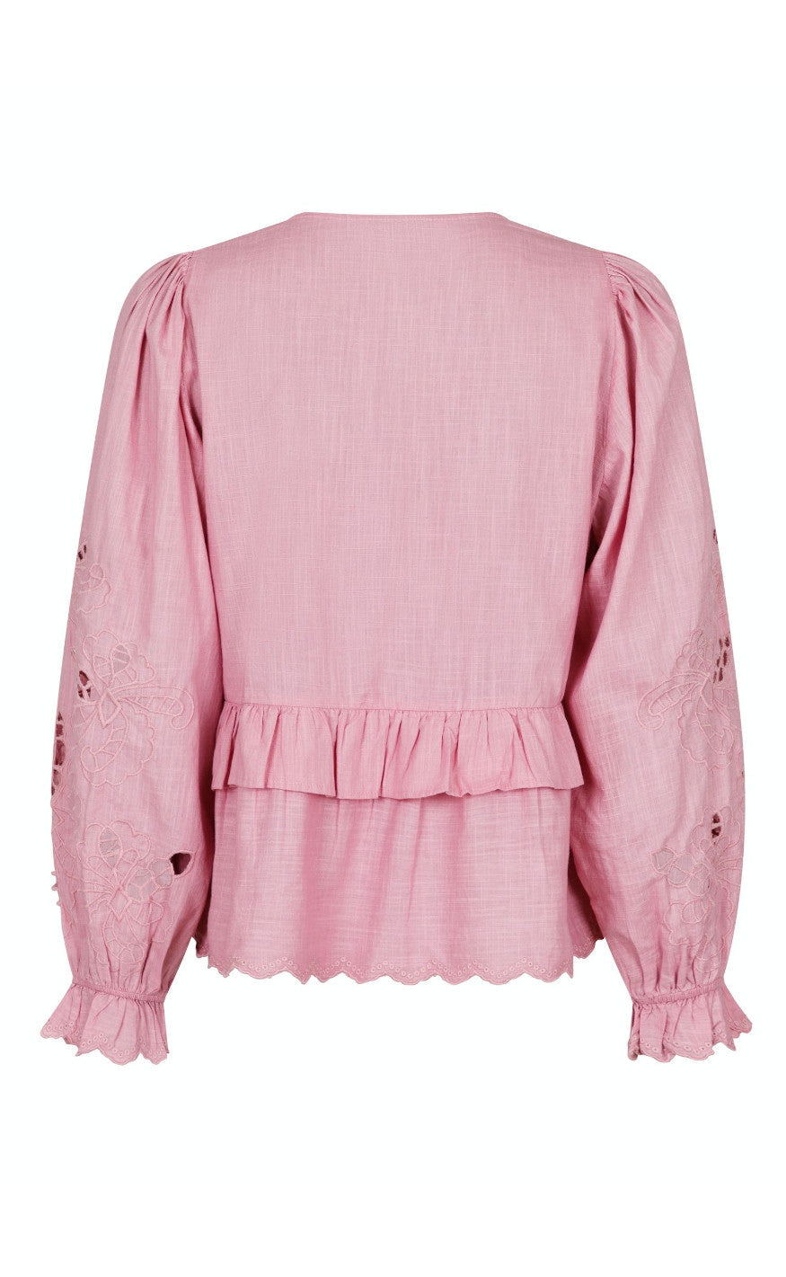 Neo Noir Bluse  - Eden Embroidery - Powder