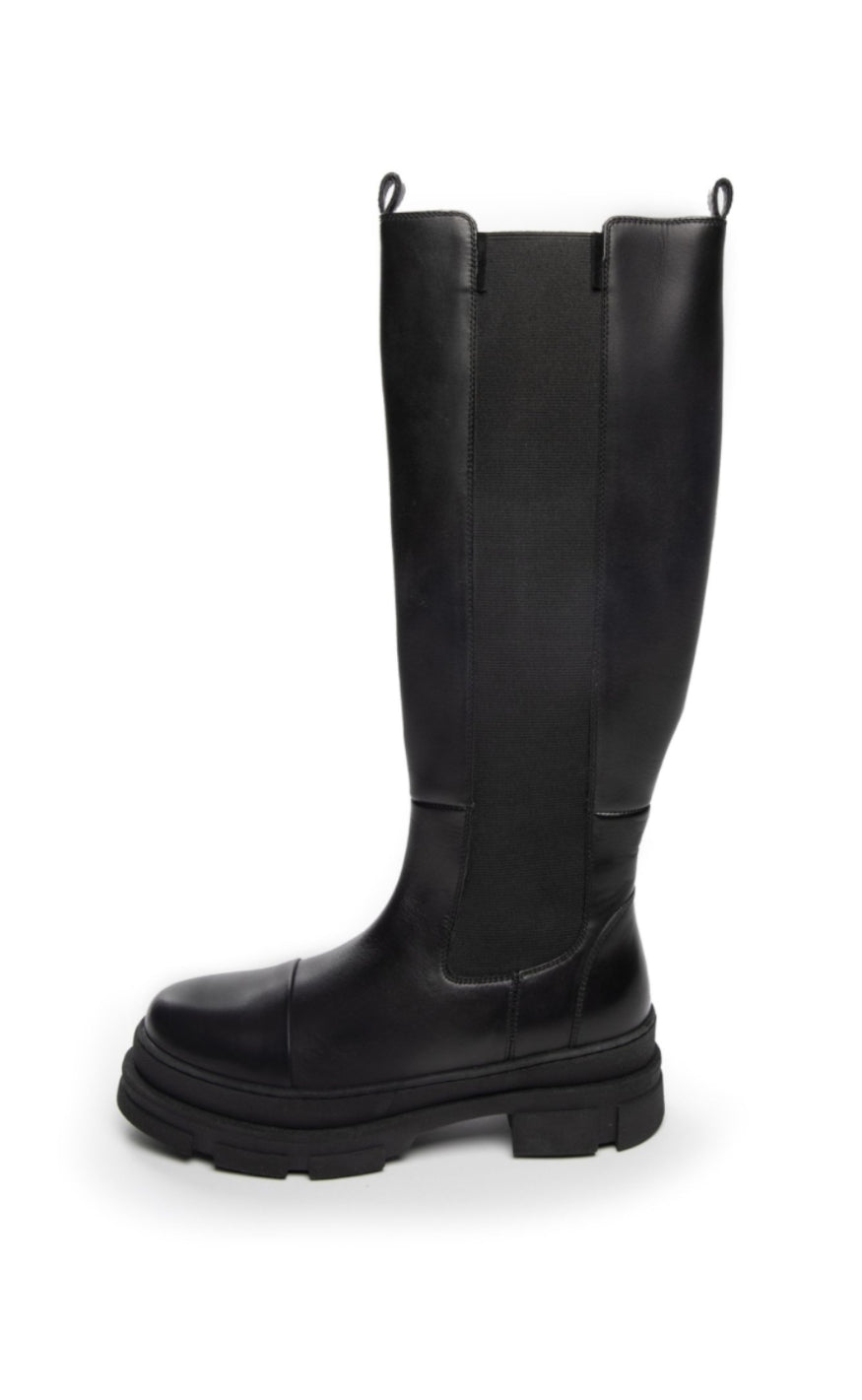 Copenhagen Shoes Støvler - Follow me Zipper - Black W. Black Stiches