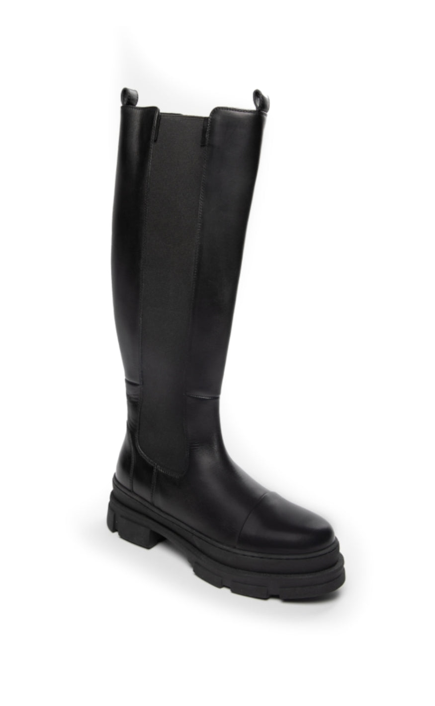 Copenhagen Shoes Støvler - Follow me Zipper - Black W. Black Stiches