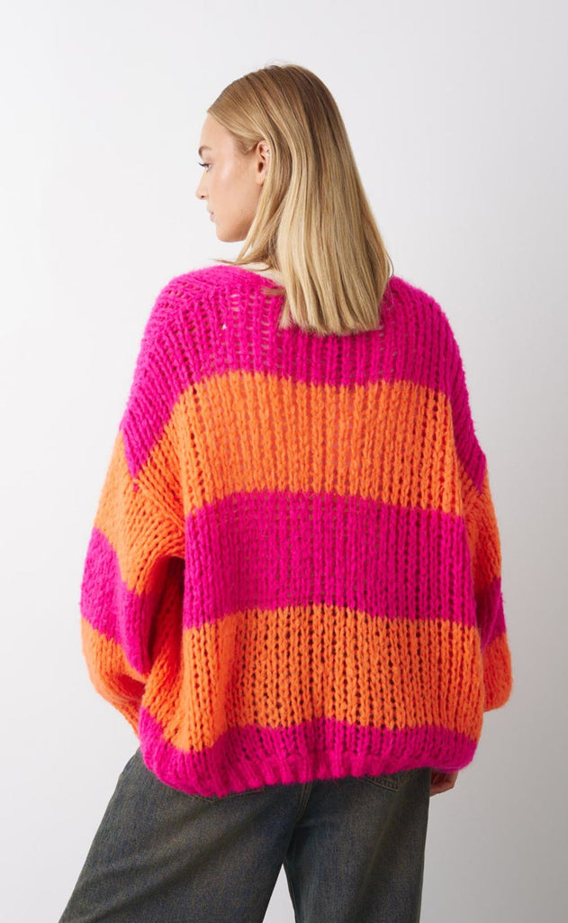 Noella Cardigan - Jagger - Orabel Pink Stripe