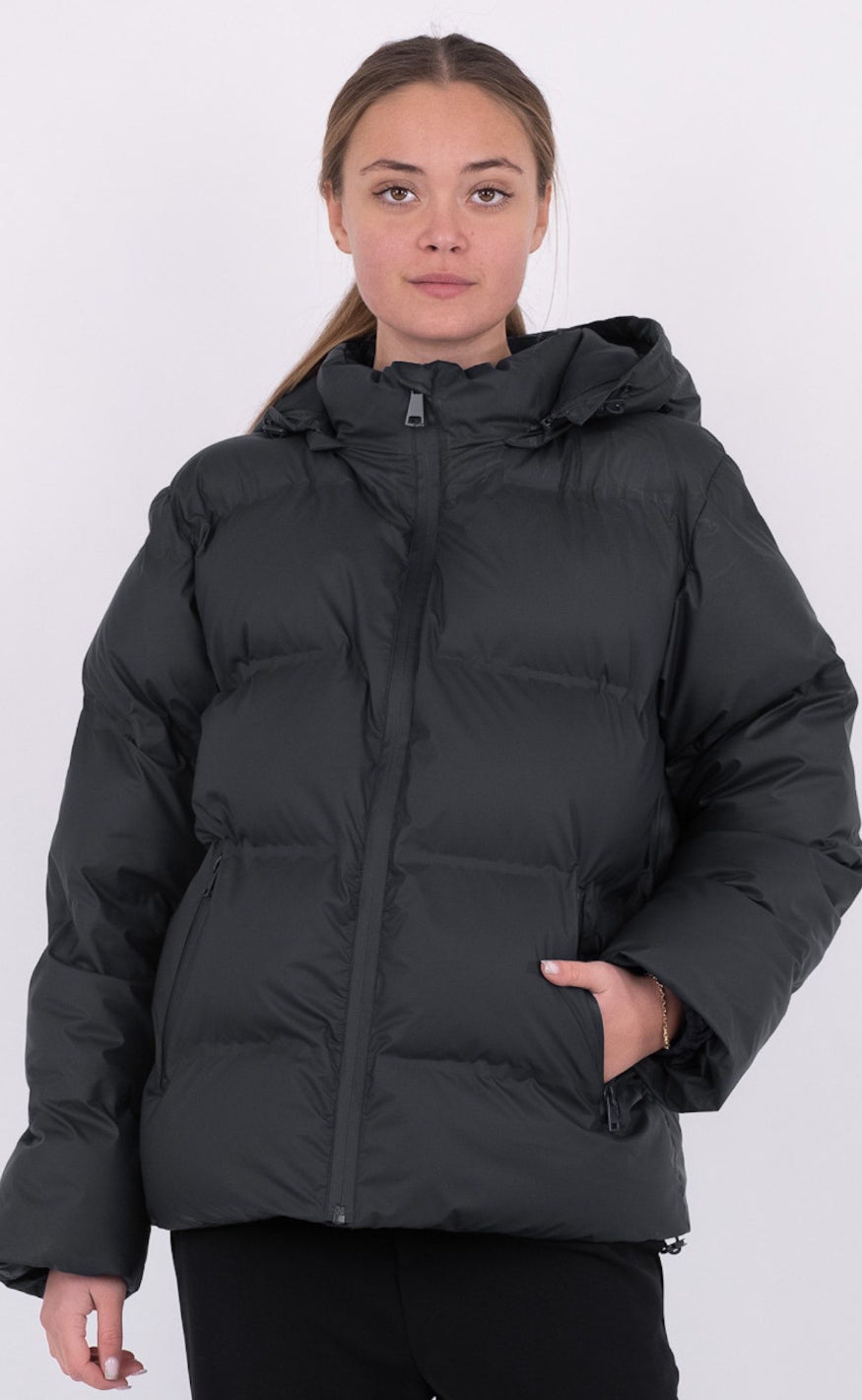 Neo Noir Jakke - Fox Puffer - Black