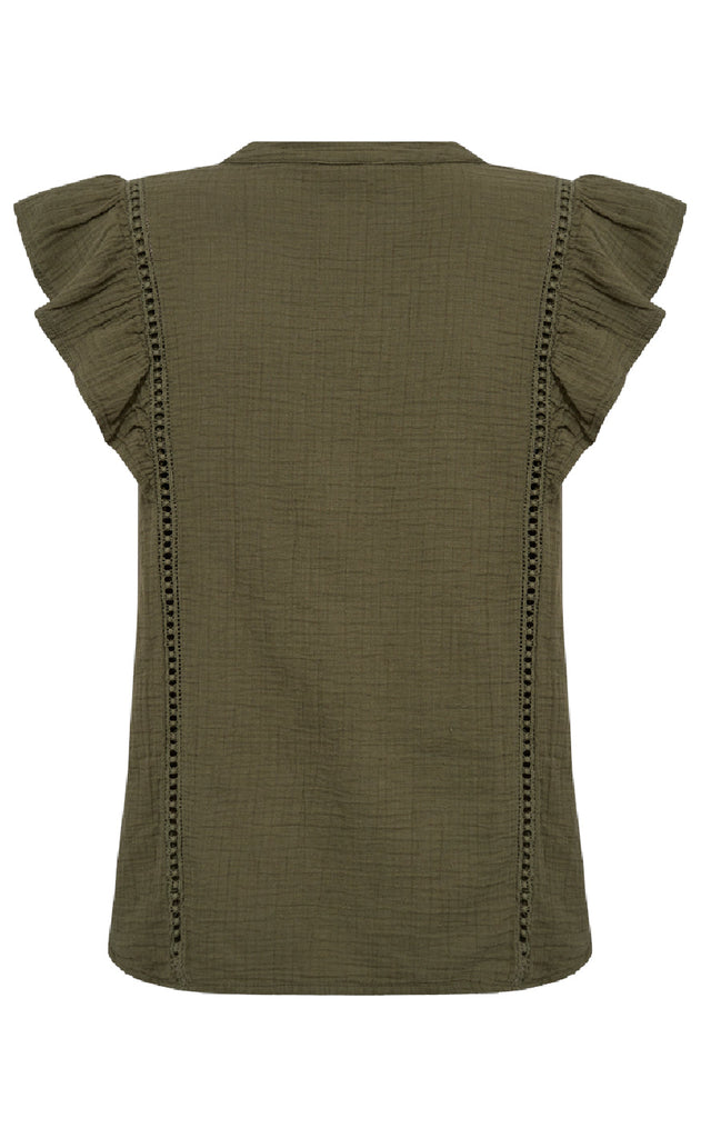 Freequent Bluse - Uline - Deep Lichen Green