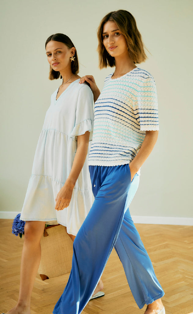 Freequent Kjole - Renna - Light Blue Denim