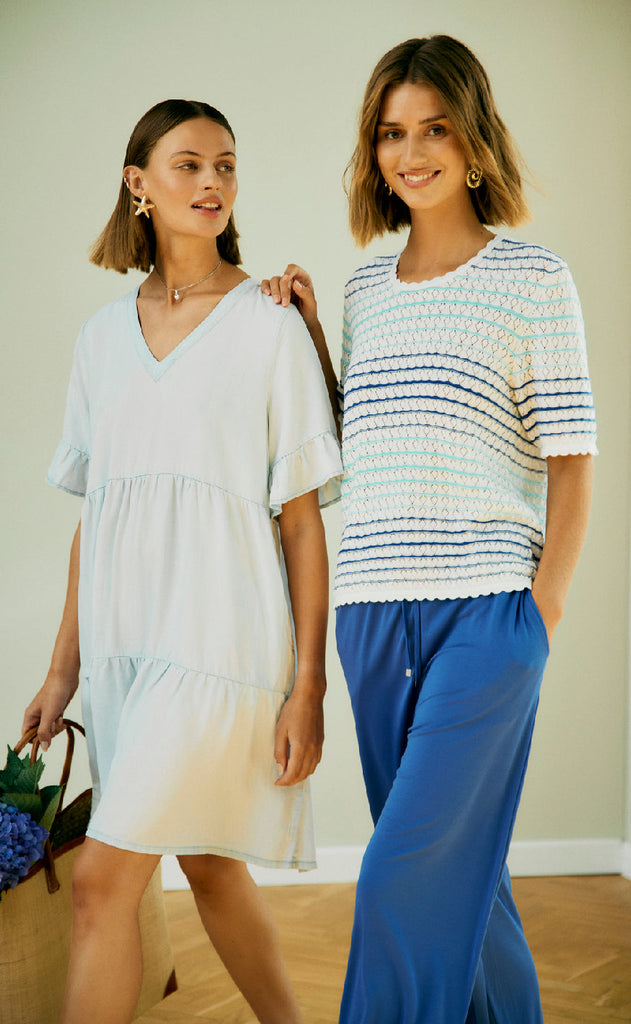 Freequent Kjole - Renna - Light Blue Denim