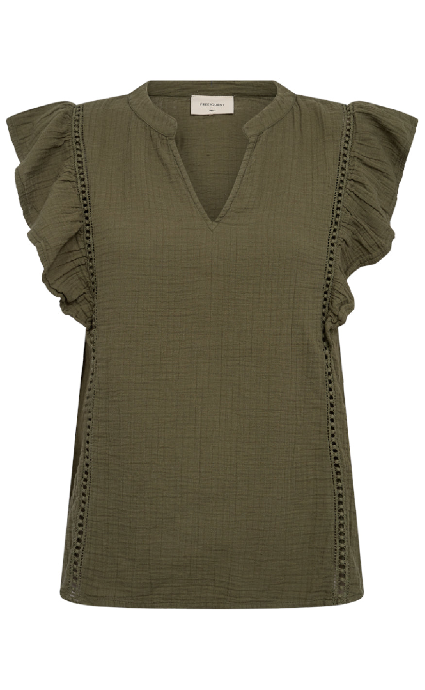 Freequent Bluse - Uline - Deep Lichen Green
