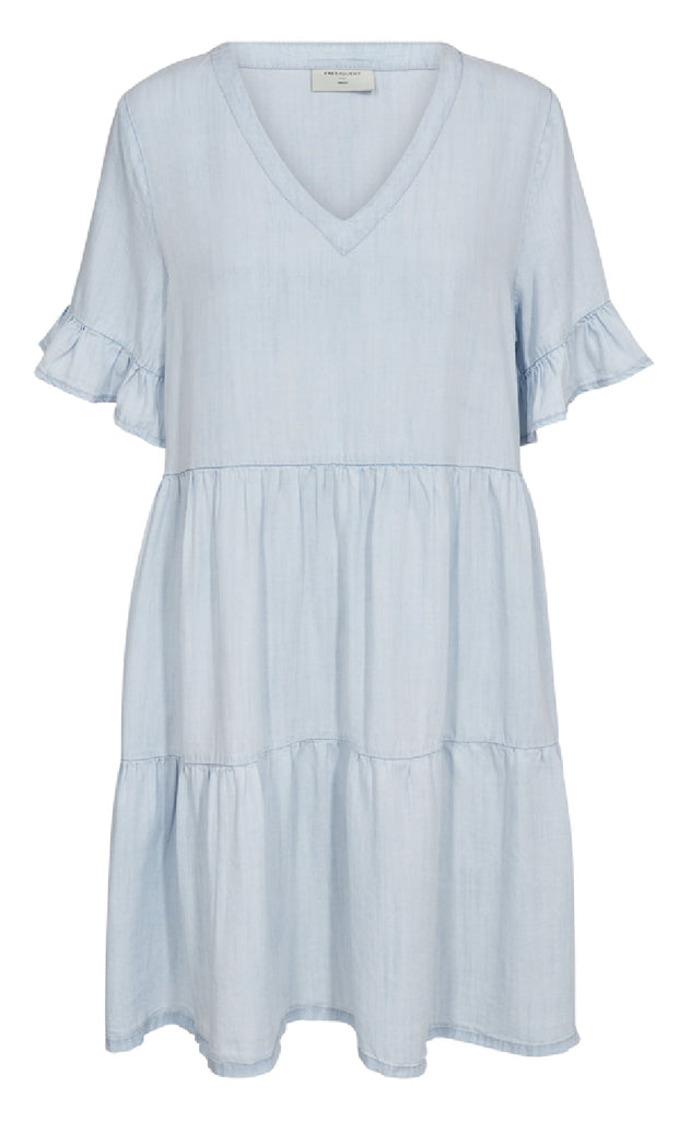 Freequent Kjole - Renna - Light Blue Denim