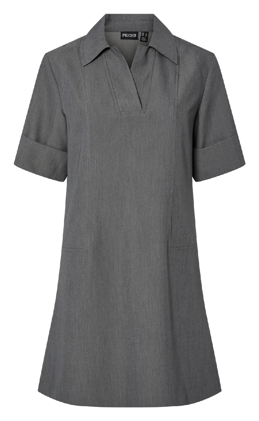 Pieces Kjole - Frida - Medium Grey Melange