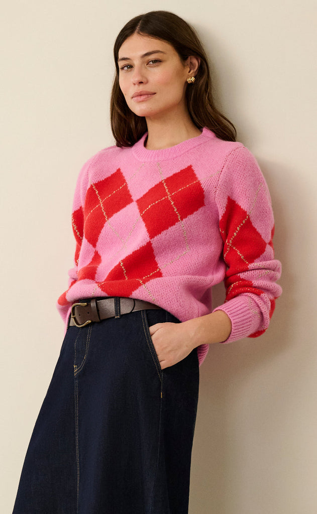 Culture GenserGenser - Harlekin Katrina - Fuchsia Pink Melange