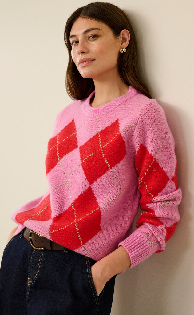 Culture GenserGenser - Harlekin Katrina - Fuchsia Pink Melange