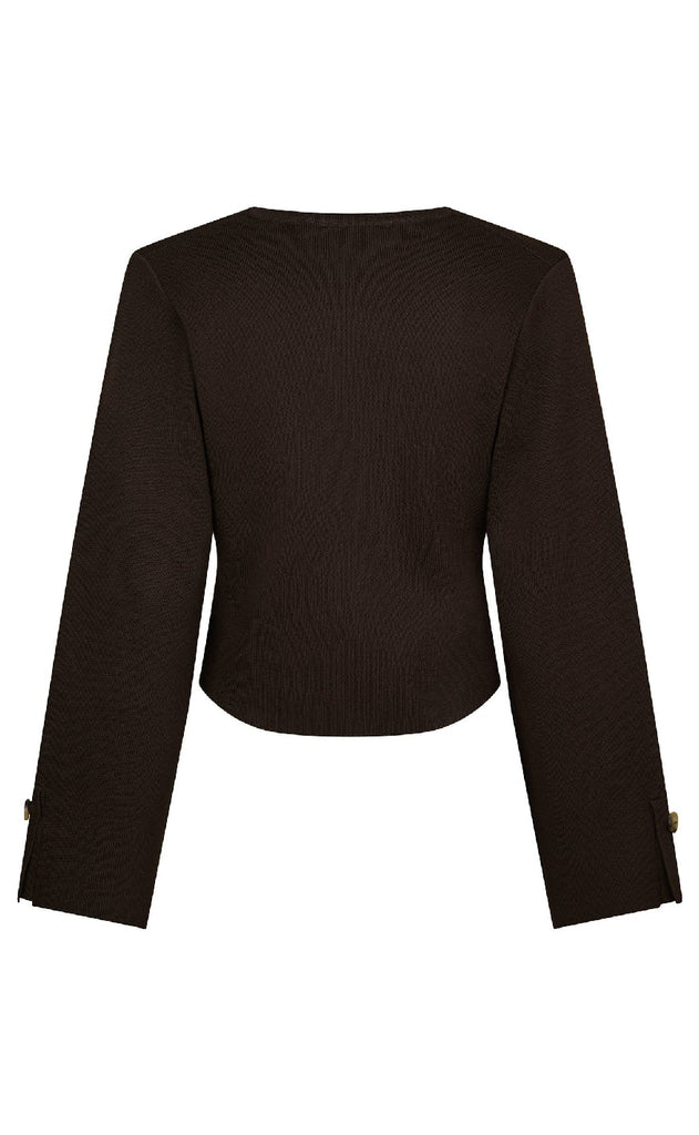 Neo Noir Bluse - Fulvia - Dark Brown