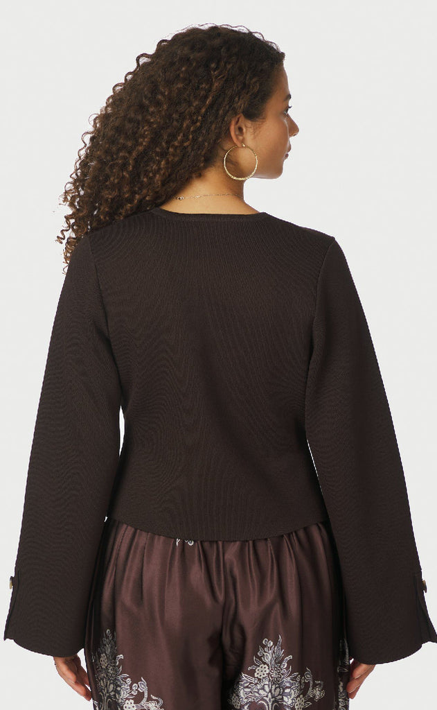 Neo Noir Bluse - Fulvia - Dark Brown